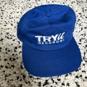 Blue Try It Records Cap